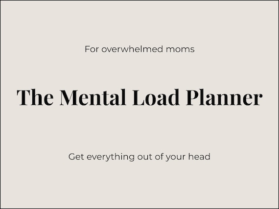 Mental Load Planner for Moms | Overwhelmed Mom Reset (Printable, Editable Canva)