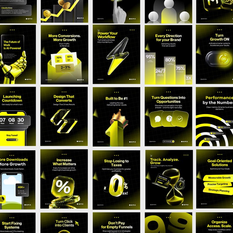 Canva Social Media Templates | B2B Marketing, Saas, AI Tech Branding ...