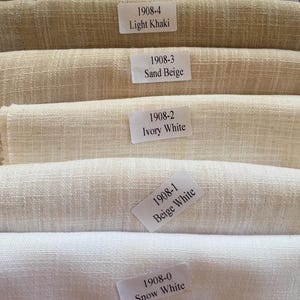 Liz Linen Fabric Sample: Choose Your Color, Drapery & Shades Swatch