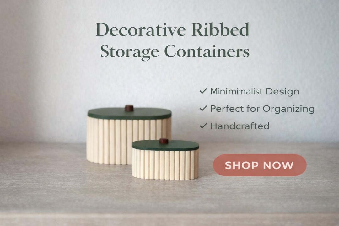 Ribbed Storage Containers – Modern Minimalist Decorative Boxes With ...