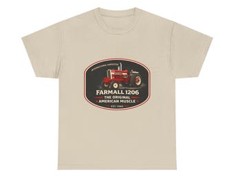 Farmall 1206 Tractor Vintage Logo Tee | Retro Farm Tractor T-Shirt