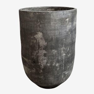 Handcrafted Aria Black Earth Ware Pot - Unique Clay Pottery for Indoor & Garden Use
