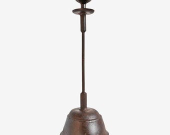 Antique Iron Candle Stand: Aged Patina, Rust Finish – Rustic Home Decor