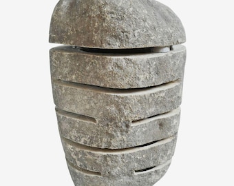 Large River Rock Garden Lantern with Unique Designs