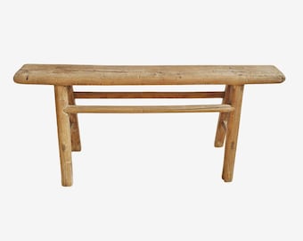 Vintage Farm Elm Work Bench