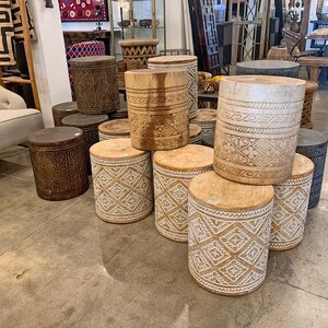 Handmade Java Side Table Stand - Unique Carved Wood Finish image 9