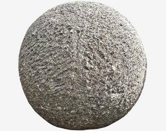 Hand-Carved Medium Stone Garden Sphere - Unique Rustic Granite Decor