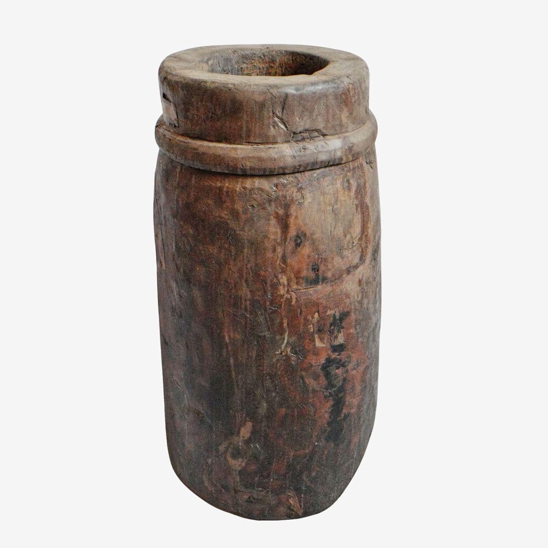 Antique Wood Butter Pot From North India - Unique Handcrafted Churn - Etsy