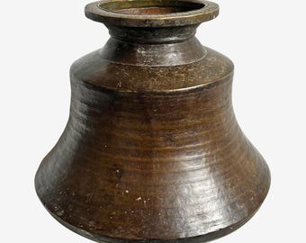 Antique Bronze Pot from Rambagh Palace, Jaipur - Unique Aged Patina