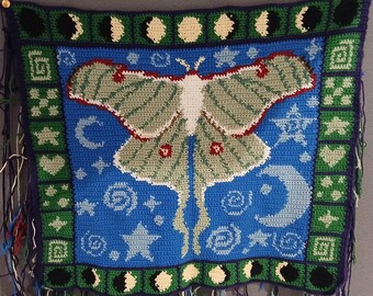 Patrón PDF de tapiz de polilla lunar caprichosa para crochet
