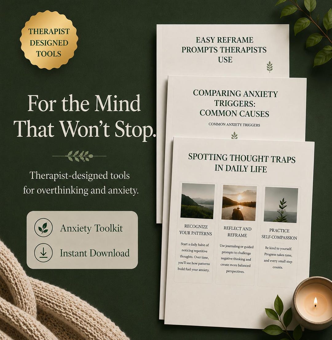 Anxiety Relief Toolkit PDF | Stop Overthinking Workbook | CBT ...