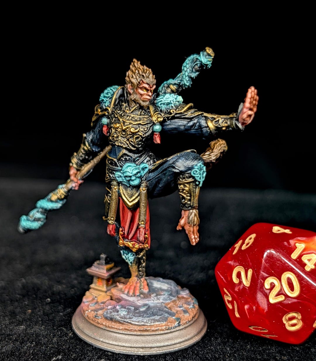 Monkey Kin Dnd Monkey King Staff Monk Miniature – Eastern Mythic Warrior 32mm Dnd ...