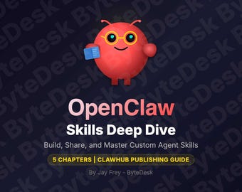 OpenClaw Skills Guide | Build Custom AI Agent Skills (Digital Download PDF)