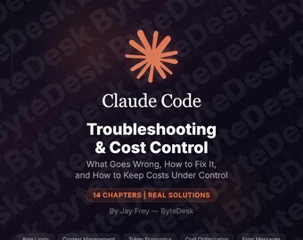 Claude Code Troubleshooting Cost Control | 58 Page eBook | Rate Limits Context Errors Fixes | PDF
