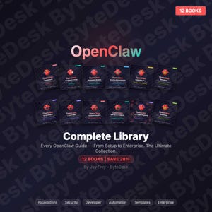 Komplett OpenClaw-bibliotekspaket — 12 e-böcker om AI-automation | Ultimat guidesamling | Digital nedladdning