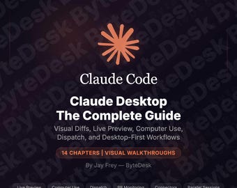 Claude Desktop Complete Guide | 35 Page eBook | Visual Diffs Live Preview Computer Use Dispatch | PDF