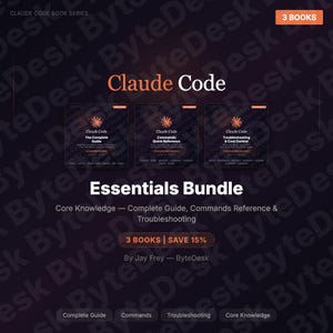Pacchetto Claude Code Essentials — 3 eBook / Guida completa ai comandi, riferimento alla risoluzione dei problemi / PDF