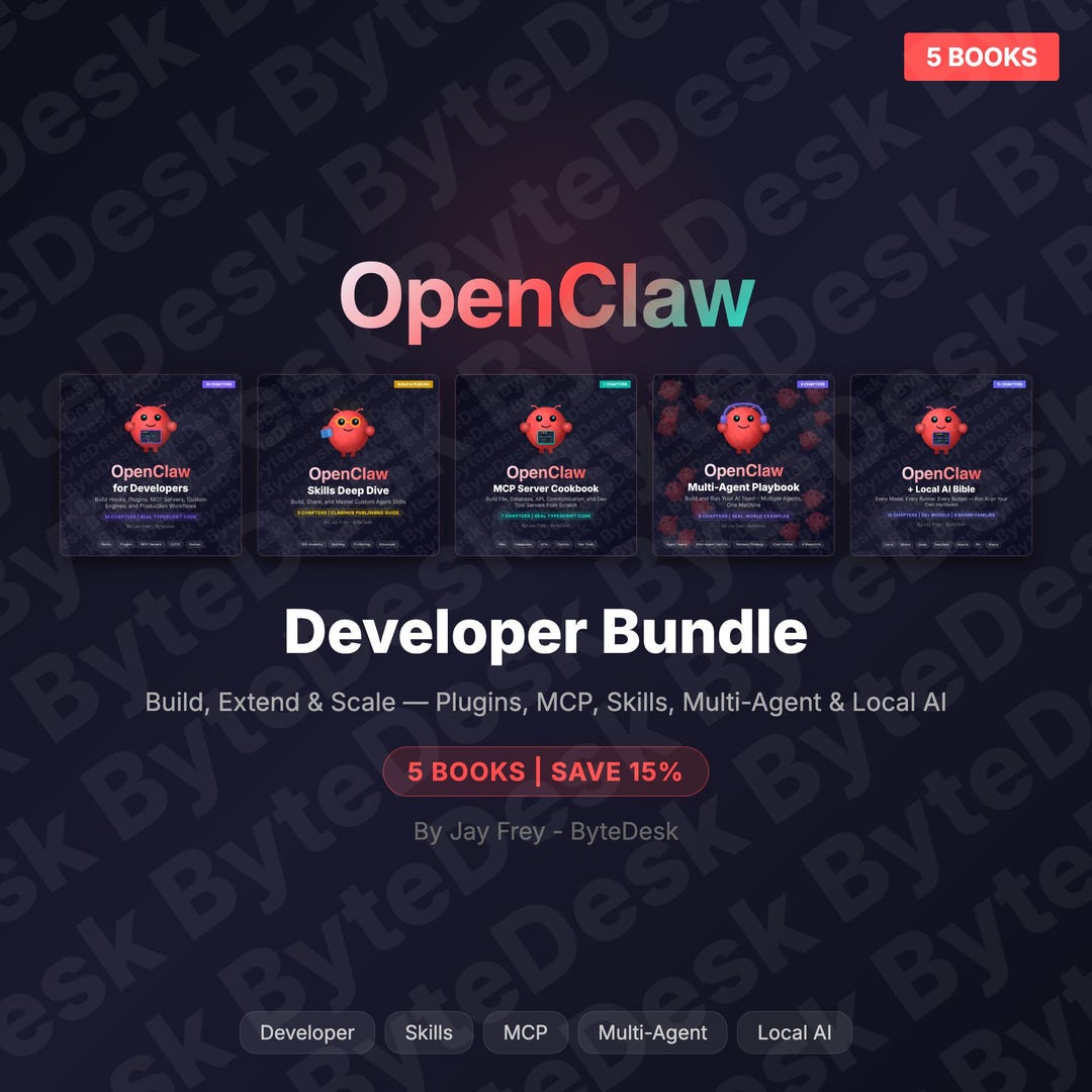 Openclaw Developer Bundle — 5 AI Ebooks | Mcp Server + Multi-agent ...