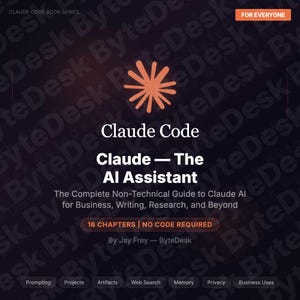 Claude AI-assistentguide för icke-kodare | 47-sidig e-bok | Uppmaningsprojekt Minnesekretess | PDF