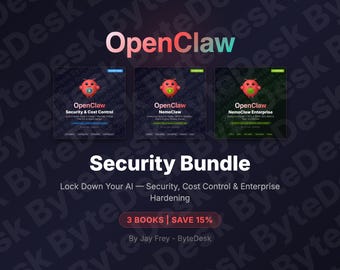 OpenClaw Security Bundle — 3 Ebooks | AI Agent Security + Cost Control + Enterprise Guide | PDF Download