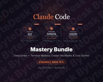 Claude Code Mastery Bundle — 3 eBooks | Terminal Mastery Boris Cherny Troubleshooting Cost Control | PDF