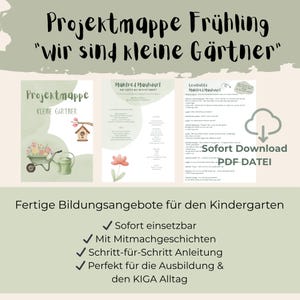 Carpeta de proyectos para jardín de infancia | Pequeños jardineros | Historia de Kamishibai | Proyecto de naturaleza para jardín de infancia | Descarga en PDF | Ofertas de primavera para jardín de infancia