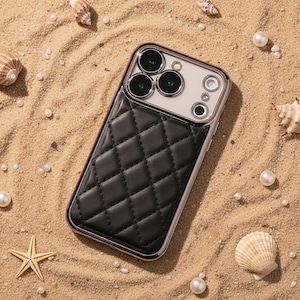 Luxury Leather iPhone Case Grid Pattern, Rhombus Phone Case Cover