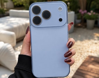 Tempered Glass iPhone Case Glossy Shockproof Protective Cover