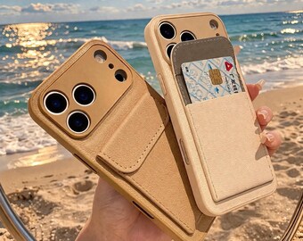 Leather Wallet Phone Case with Card Holder – Slim & Shockproof iPhone Case