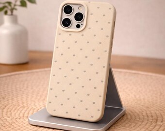 Candy Color Heart Silicone iPhone Case, Love Heart Pattern Phone Cover