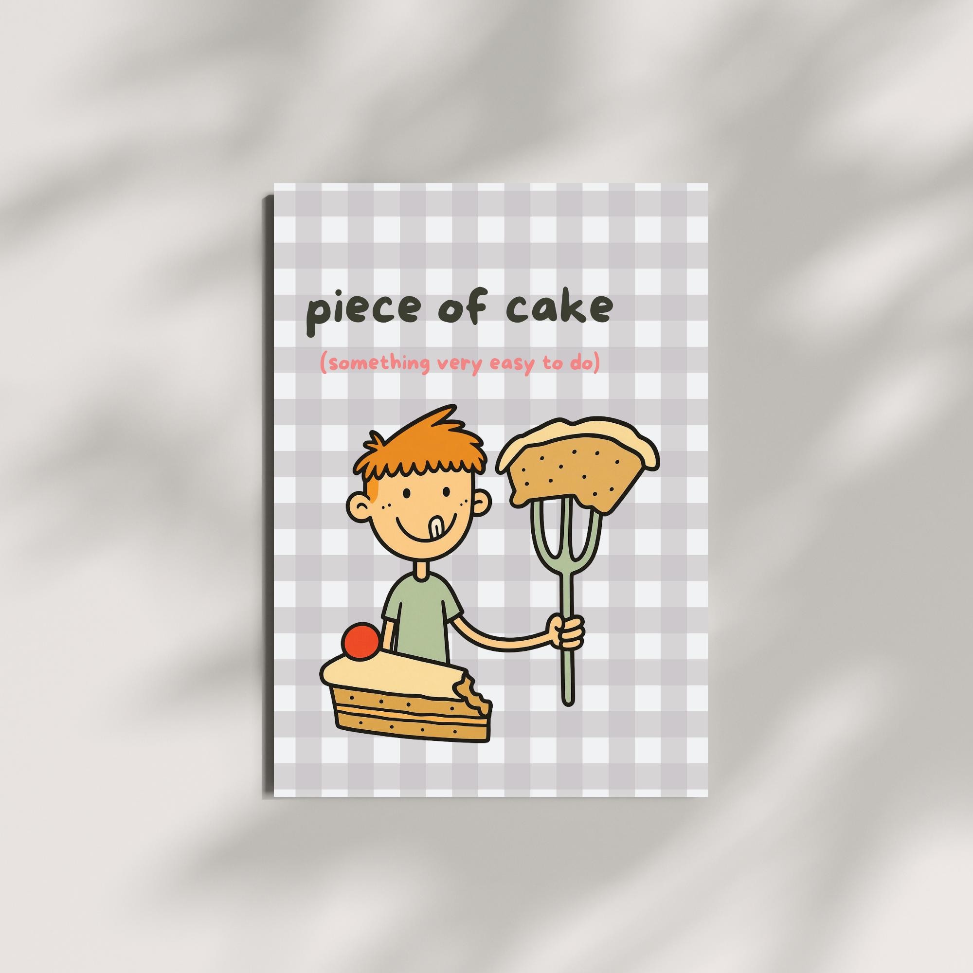 Piece Of Cake Idiom Drawing