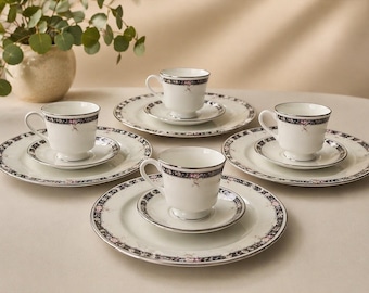 Royal Prestige Midnight Mood 4122 Fine China 12pc Set 4 Place Settings Japan