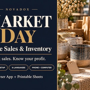 Craft Fair Sales Tracker | Offline Mobile Web App, Inventory & Event Profit + Printables
