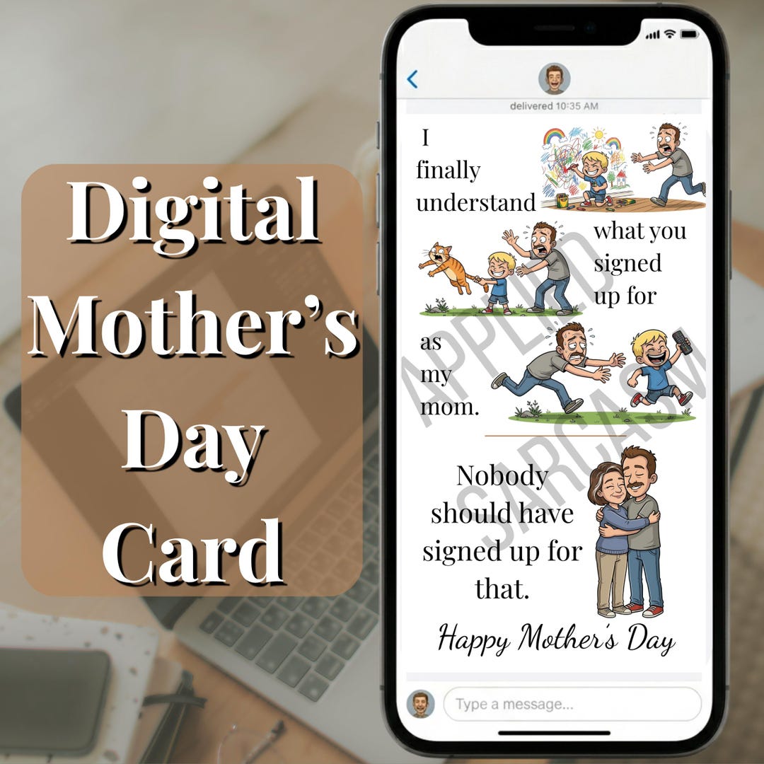 Funny Mothers Day Digital Card - Animated GIF - Sarcastic Card From Son ...