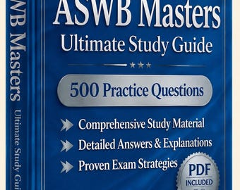 ASWB修士課程 – ソーシャルワーク修士資格試験 2026-2027 | 練習問題500問 | 新しい学習ガイド | チートシート | オフラインテストエンジン