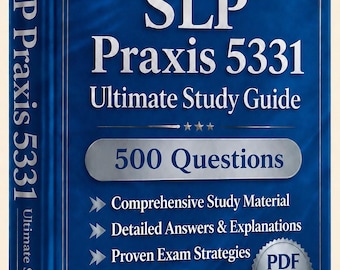 SLP Praxis 5331 (Speech-Language Pathology) Exam 2026-2027 | 500 Practice Questions | New Study Guide | Cheat Sheet | Offline Test Engine