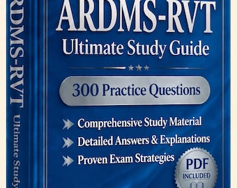 Examen ARDMS de technologie vasculaire (RVT) 2026-2027 | 300 questions pratiques avec réponses | Nouveau guide d'étude | Aide-mémoire | Moteur de test hors ligne