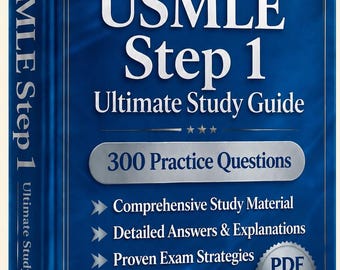 USMLEステップ1試験2026-2027｜練習問題300問（解答付き）｜最新学習ガイド｜チートシート｜オフラインテストエンジン