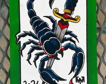 Diseño de tatuaje de escorpión