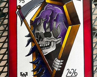 Art de tatouage de faucheuse