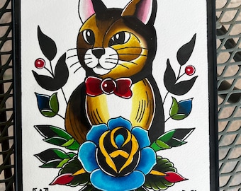 Art de tatouage de chat