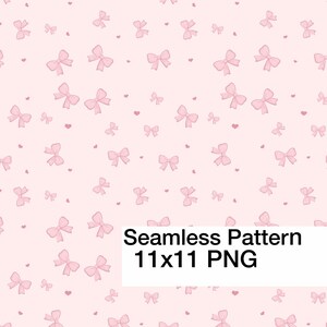 pink bow seamless pattern | pink seamless file | coquette seamless repeat | digital paper, scrapbooking, digital download
