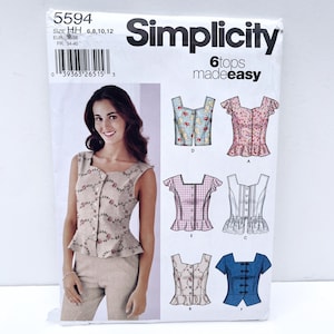 Simplicity Pattern #5594 UNCUT - 6 Easy Tops