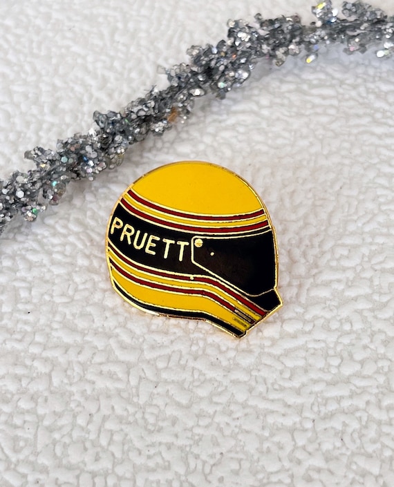Vintage Scott Pruett Helmet 90s Race Pin - Gem