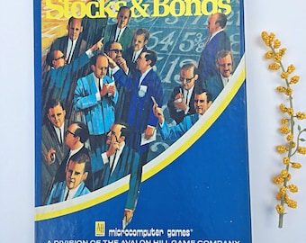Computer Stocks and Bonds 1982 Atari 800 game IN BOX