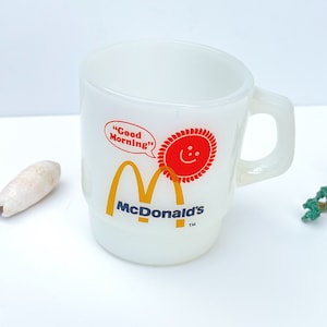 Vintage McDonald’s Fire King Milk Glass Mug