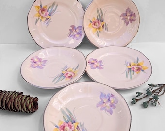 Broadway Rose - 1930s vintage Five Plate Set