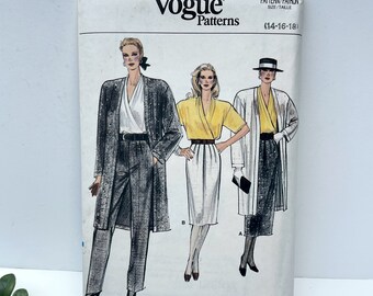 1987 VOGUE Pattern #9856 Uncut size 14-16-18