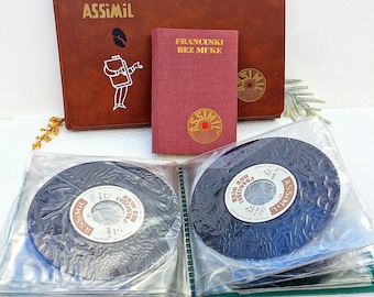 ASSIMIL 1972 French for Serbian and Croatian - Book & Vinyl Set