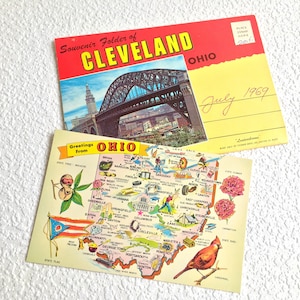 Cleveland Ohio 1960s Souvenir Postcard and Booklet